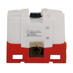 120 Gallon Premium Square Stackable IBC Tote, Red Base, Viton