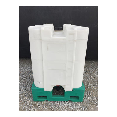 330 Gallon Sq. Stackable IBC tote, No Bung, Non-UN/DOT (Blem)