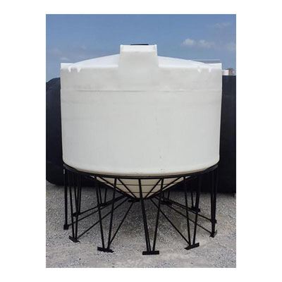 6000 Gallon Natural Plastic 30&#176; Cone Bottom Tank (Blem)