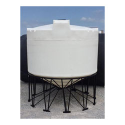 6000 Gallon Natural Plastic 30&#176; Cone Bottom Tank (Blem)