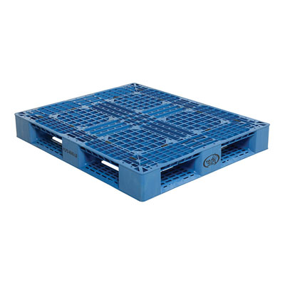 Multipurpose plastic pallet 48x40x6 in, 4-way, Vestil plp2-4840-blue