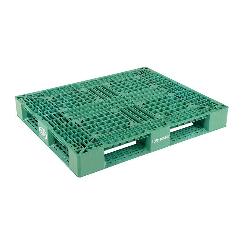 48 x 40 Inch Green Plastic Pallet, PLP2-4840-GREEN