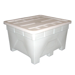 180 Gallon Natural Plastic Tra-Tote with Lid (TT851)