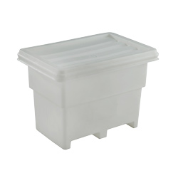 97 Gallon Natural Plastic Single Wall Multi-Tote with Lid