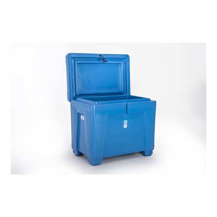 11 cu ft Insulated HDPE Bin w/ Hinged Lid, Legs & Drain (PB11HL)