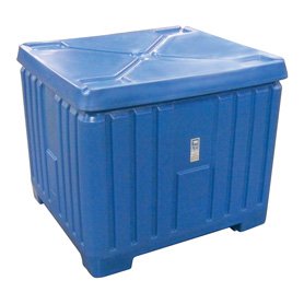 27 cu ft Insulated HDPE Polar Blue Bin With Lid (PB27)