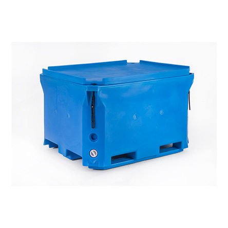 21 cu ft Insulated HDPE Polar Blue Fish Bin w/ Lid & Drain (PB660)