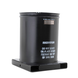 300 Gallon Black Carbon Steel Magna Drum IBC