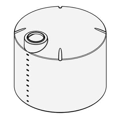 2500 Gallon 30&#176; White Cone Bottom Tank