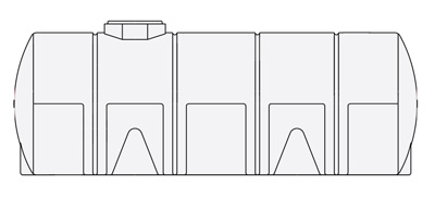 1025 Gallon White Plastic Horizontal Leg Tank (GA-TX)