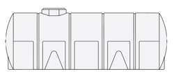 1025 Gallon White Plastic Horizontal Leg Tank (GA-TX)