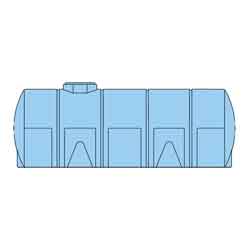 1025 Gallon Blue Heavy Duty Plastic Horizontal Leg Tank (GA-TX)