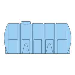 1625 Gallon Blue Heavy Duty Plastic Horizontal Leg Tank