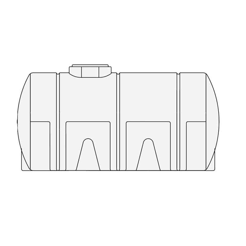 725 Gal White Horizontal Leg Tank | 40180-1 | Norwesco