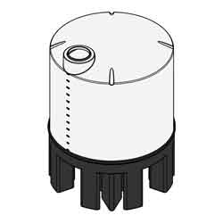 3000 Gallon 30° White Cone Bottom Tank w/ Stand