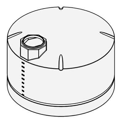 1600 Gallon 30&#176; White Cone Bottom Tank