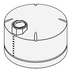 1600 Gallon 30° White Cone Bottom Tank