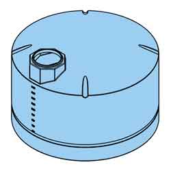 1600 Gallon 30° Blue Heavy Duty Cone Bottom Tank