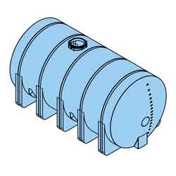 5025 Gallon Blue Heavy Duty Horizontal Leg Tank