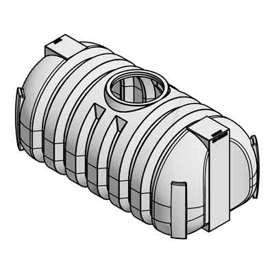 575 Gallon White Underground Cistern Water Tank