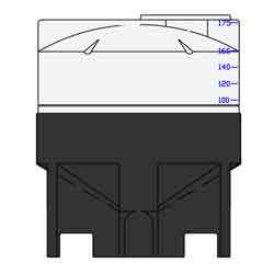 175 Gallon 30&#176; White Cone Bottom Tank w/ Stand