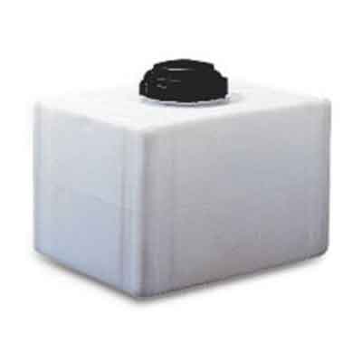 12 Gallon White Total Drain Plastic Tank