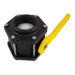 3in Full-Port Polypropylene Bolted Valve w/ EPDM Gasket & Yellow Handle