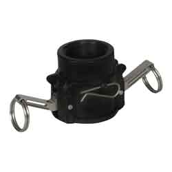 1-1/2in D-FPT x Female Polypropylene Coupler w/ EPDM Gasket