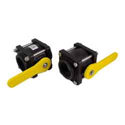 2in Full-Port Compact Female x Female Valve, Polypropylene w/ EPDM Gasket & Yellow Handle