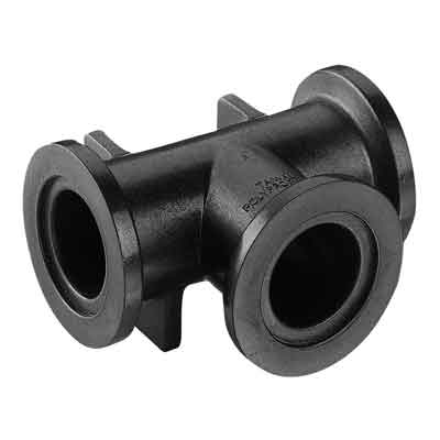 2in Flange Tee, Polypropylene