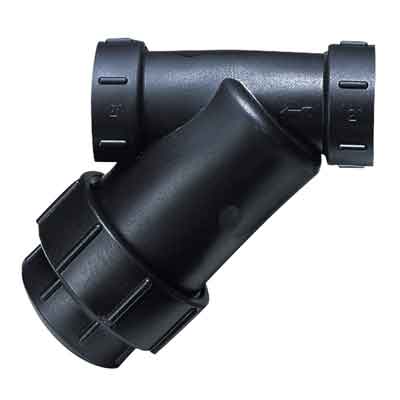 1/2in Y-Line Strainer, 20 Mesh OM Screen, Polypropylene w/ EPDM Gasket