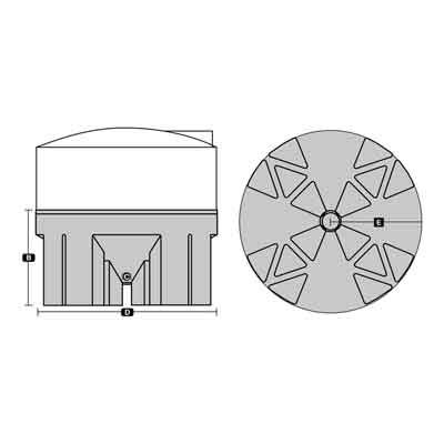 310 Gallon 30&#176; White Cone Bottom Tank w/ Stand