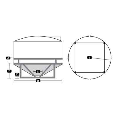 Steel Stand for 5500 Gallon 30&#176; Cone Bottom Tank