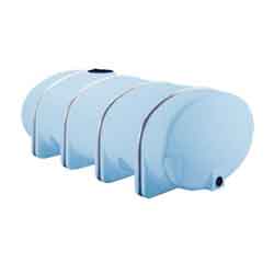 1635 Gallon Blue Heavy Duty Plastic Elliptical Leg Tank