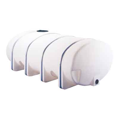 1335 Gallon White Plastic Elliptical Leg Tank