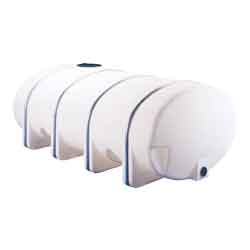 1335 Gallon White Plastic Elliptical Leg Tank