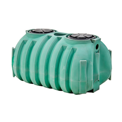 750 Gallon Green Single Compartment Low Profile Septic Tank w/ Gaskets & Tees