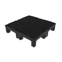 27" x 27" Smooth Top Pallet, 4-Way, Black