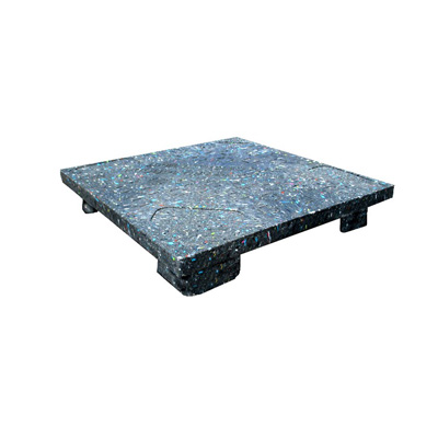 The Hercules - 24" x 24" Solid Top Display Pallet, Recycled Black Material