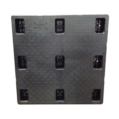 45" x 45" Nestable Export Pallet, Black B-Grade Resins