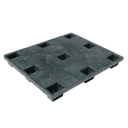 The Grizzly - 48" x 40" Nestable Distribution Pallet, Recycled Black Material