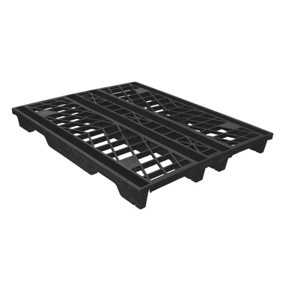 48 X 40 Rackable Pallet w/ 4-Runners, Black