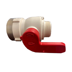 2" Collared Full Port Ball Valve with 2" NPT Male Threads - FDA