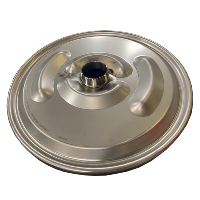 STANDARD 22" (558.8 mm) Drum Cover with 3" (76.2mm) Welded Half Nipple, without Fusible Cap; 24" (L) x 24" (W) x 4" (H)