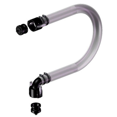 PVC / PP / SS 2" x 4' Liquid Transfer Hose Assembly w/ EPDM Gaskets