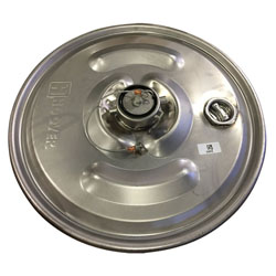 22" Drum Cover with 3" Fusible Cap, 2" Bung Plug with Buna-N Gasket; 24" (L) x 24" (W) x 4" (H)