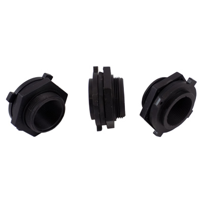 1-1/2" Polypropylene Bulkhead Fitting w/ EPDM Gaskets