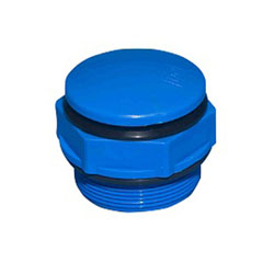 2" NPT Vacuum Vent-Blue w/ Viton Gasket; 3" (L) x 3" (W) x 2" (H)
