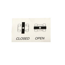 Decal - Valve Open/Close w/ Wing Handle (Inline Open)
