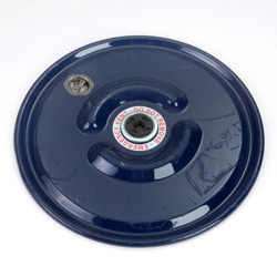 22-5/16" Carbon Steel Raised Bumpy Lid w/ 2" Rieke & 2" Bung Fitting/EPDM (Painted Blue)